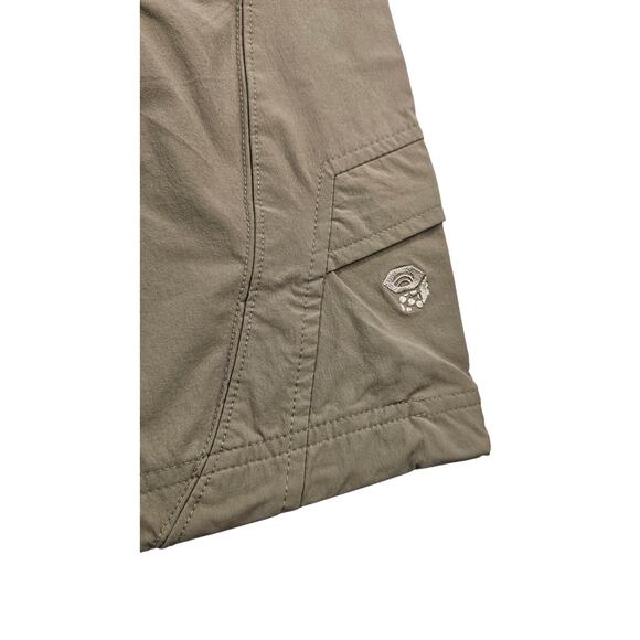 Mountain hardware womens sz 8 capri packable hiking multi zip pocket pants tan - Picture 5 of 10